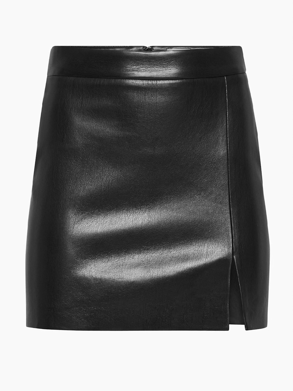 Wilfred by Aritzia Patio Mini Skirt Black Vegan Leather Size 00 NWOT